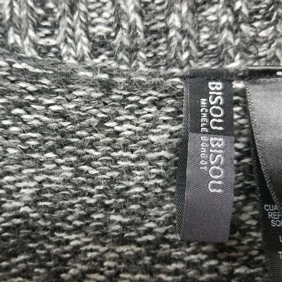 Bisou Bisou Sweater Snap Front Cardigan, Size L Dolman Sleeve Missing Belt - Picture 3 of 11